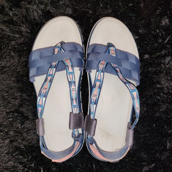 Teva Blue and White Sandals - Picture 2 of 4